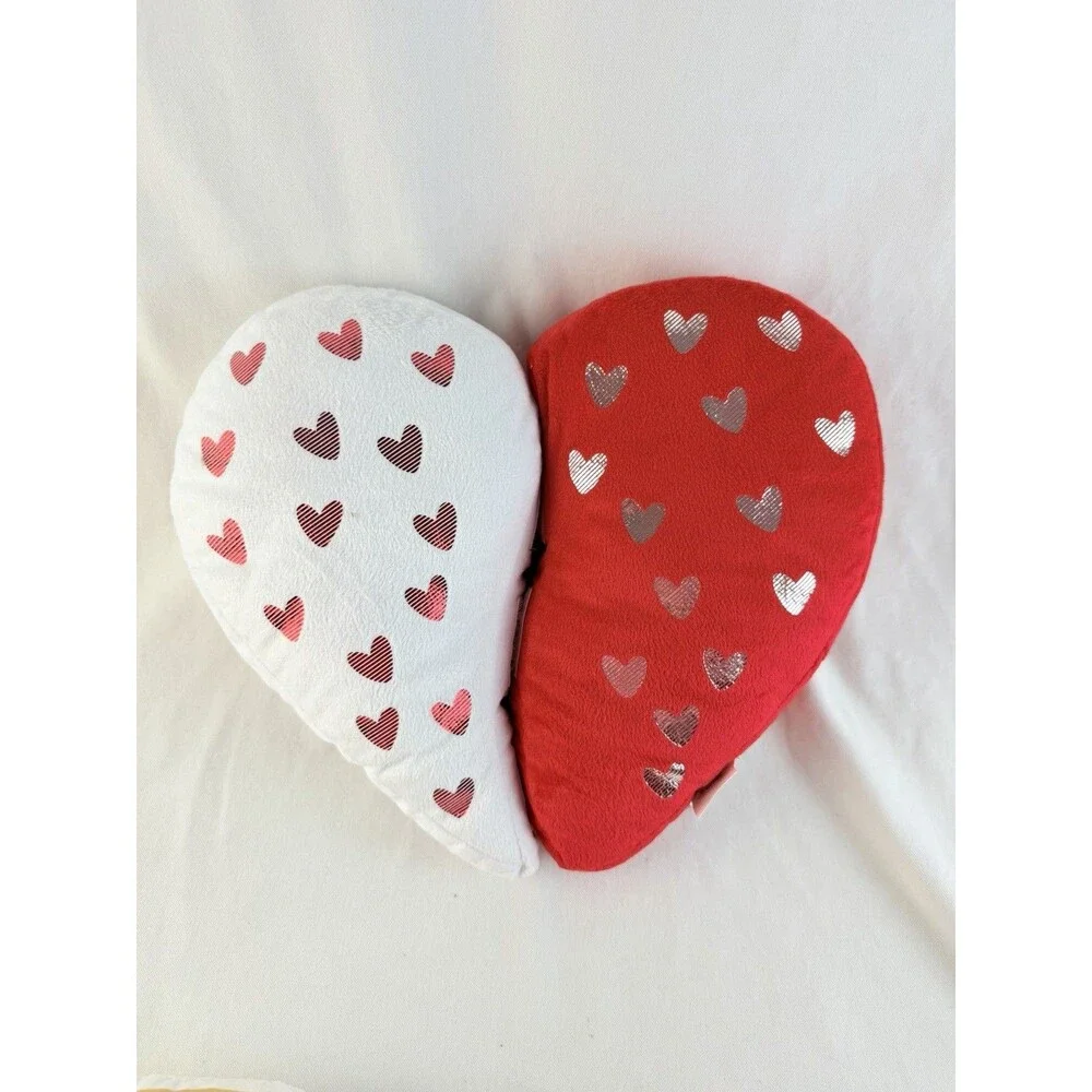 Valentine Heart Pattern Beanie Hat Red White Love Hearts Unisex Winter Cap